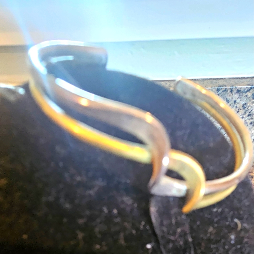 Gold & Bronze Metal Bangle